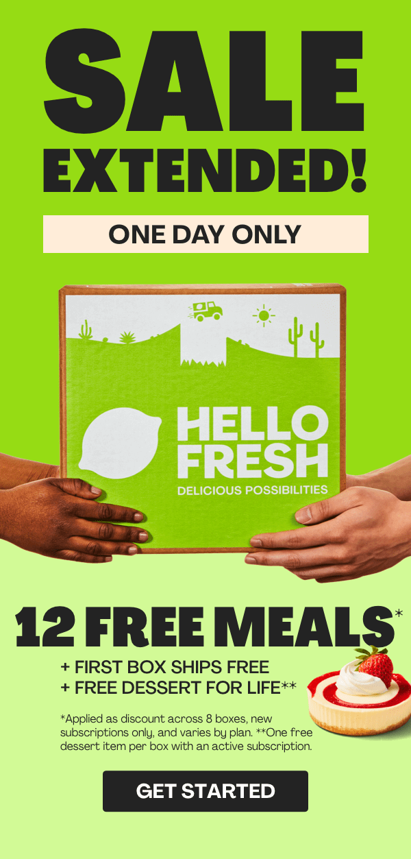 Get 12 FREE MEALS + FRIST BOX SHIPS FREE + FREE DESSERT FOR LIFE