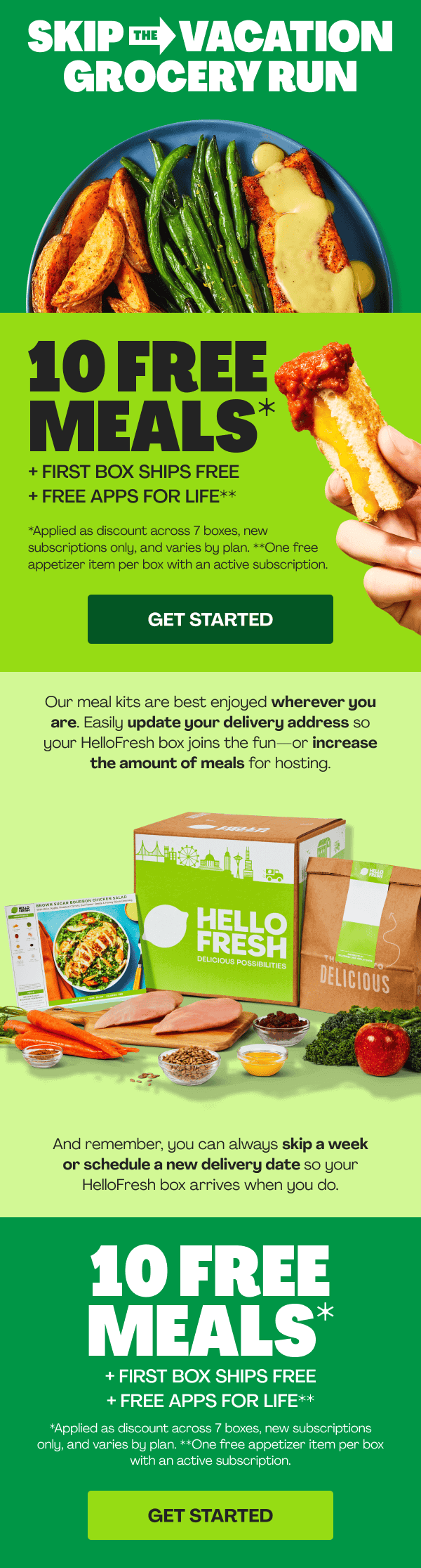 Get 10 FREE MEALS + FIRST BOX SHIPS FREE + FREE APPS FOR LIFE