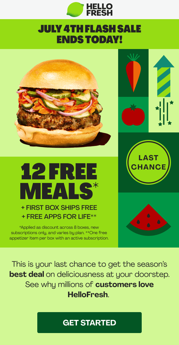 Get 12 FREE MEALS + FIRST BOX SHIPS FREE + FREE APPS FOR LIFE