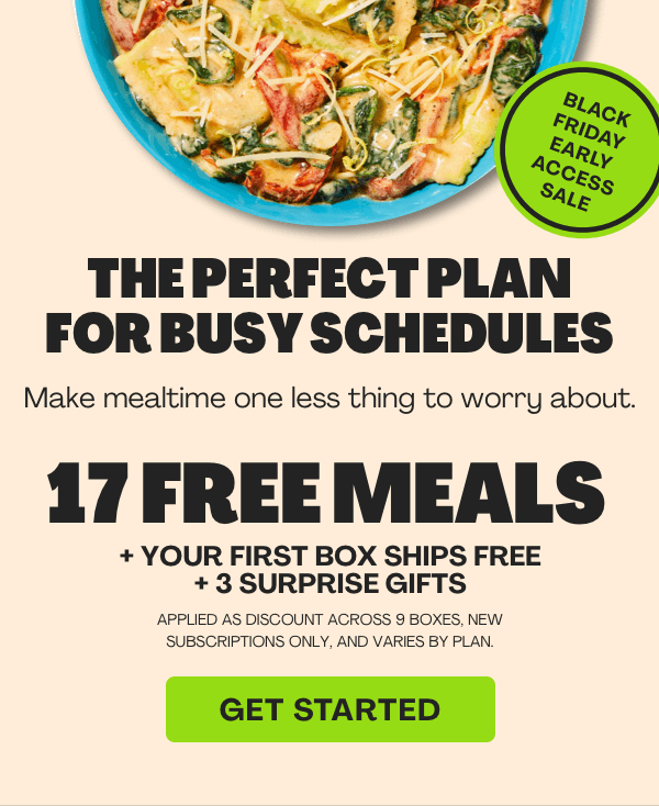 Get 17 FREE MEALS + FIRST BOX SHIPS FREE + 3 SURPRISE GIFTS!