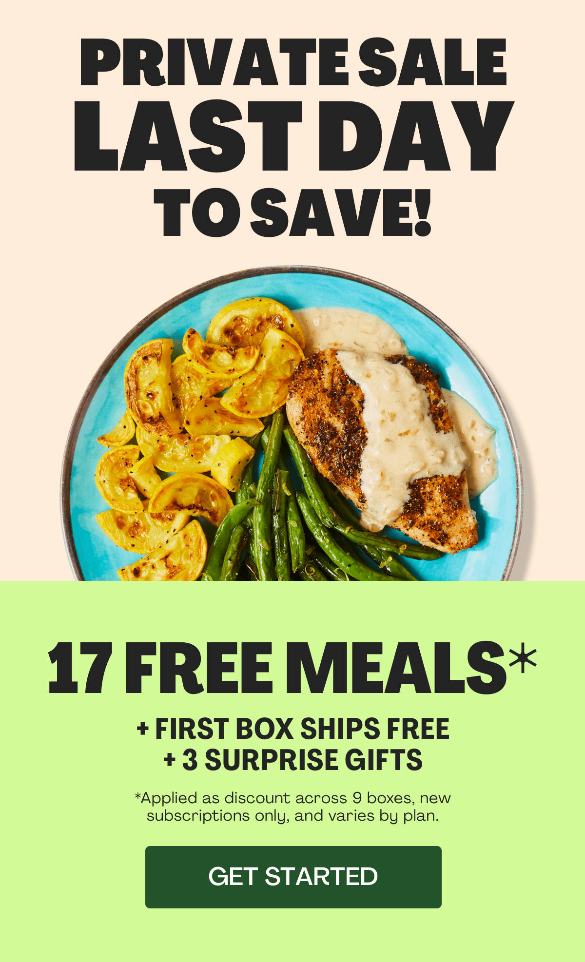 Last chance for 17 FREE MEALS + FIRST BOX SHIPS FREE + 3 SURPRISE GIFTS!