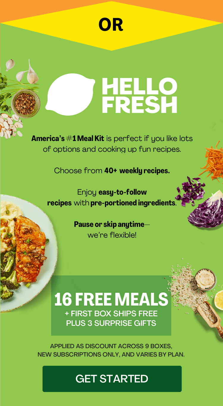 HelloFresh: 16 Free meals + first box ships free + 3 surprise gifts