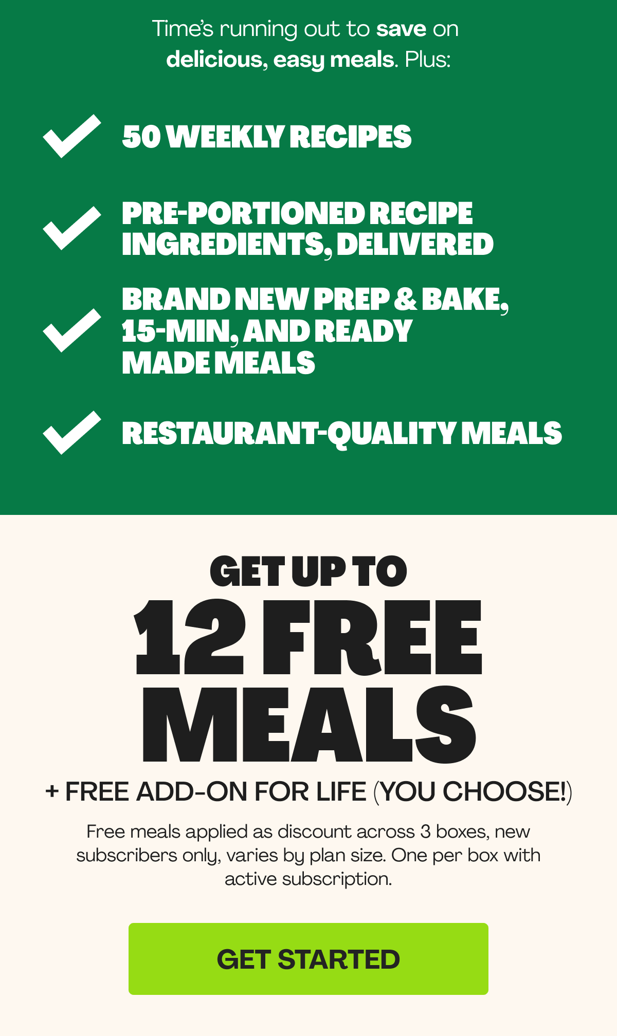 Last chance to get up to 12 FREE MEALS!